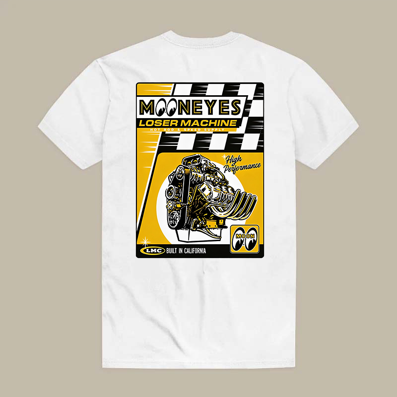 High Performance Mooneyes Loser Machine Hot Rod & Speed Supply Printed Men's T-shirt