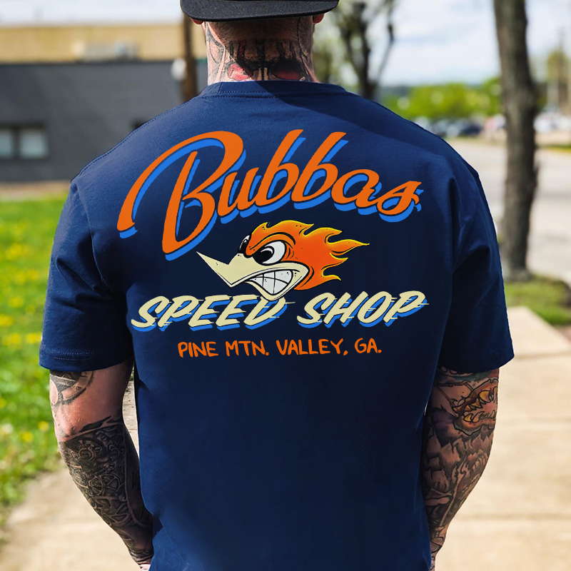 BUBBAS SPEED SHOP Hot Rod Bird Print Men's T-shirt