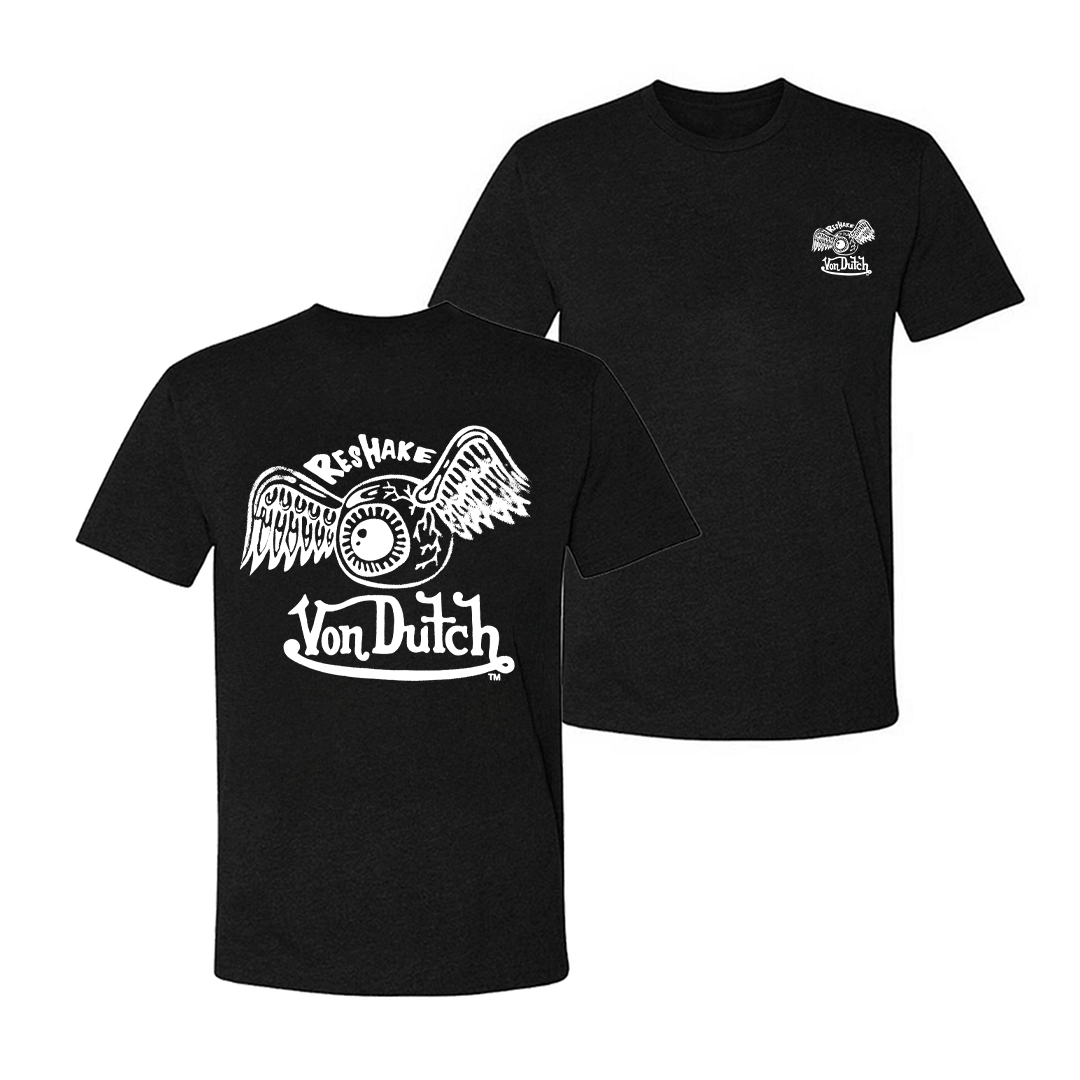 Reshake Von Dutch Flying Eyeball Printed Men's T-shirt