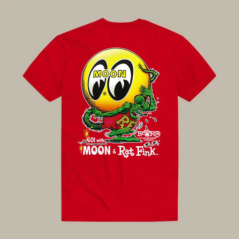 Go! With Moon & Rat Fink Printed Men's T-shirt
