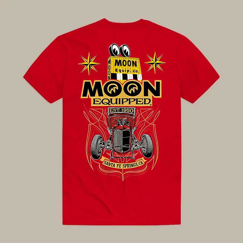 Moon Equipped Vintage Hot Rod Car Est 1950 Printed Men's T-shirt