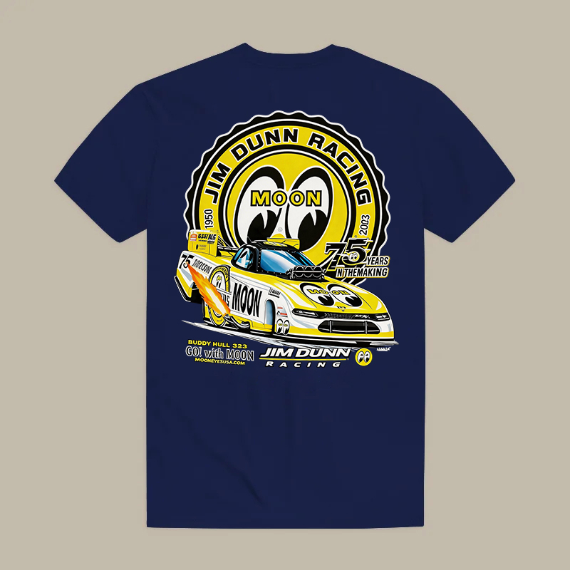 Jim Dunn Racing Moon 1950 2025 75 Years In The Making Printed Men's T-shirt