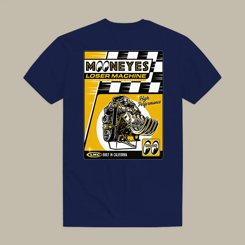 High Performance Mooneyes Loser Machine Hot Rod & Speed Supply Printed Men's T-shirt