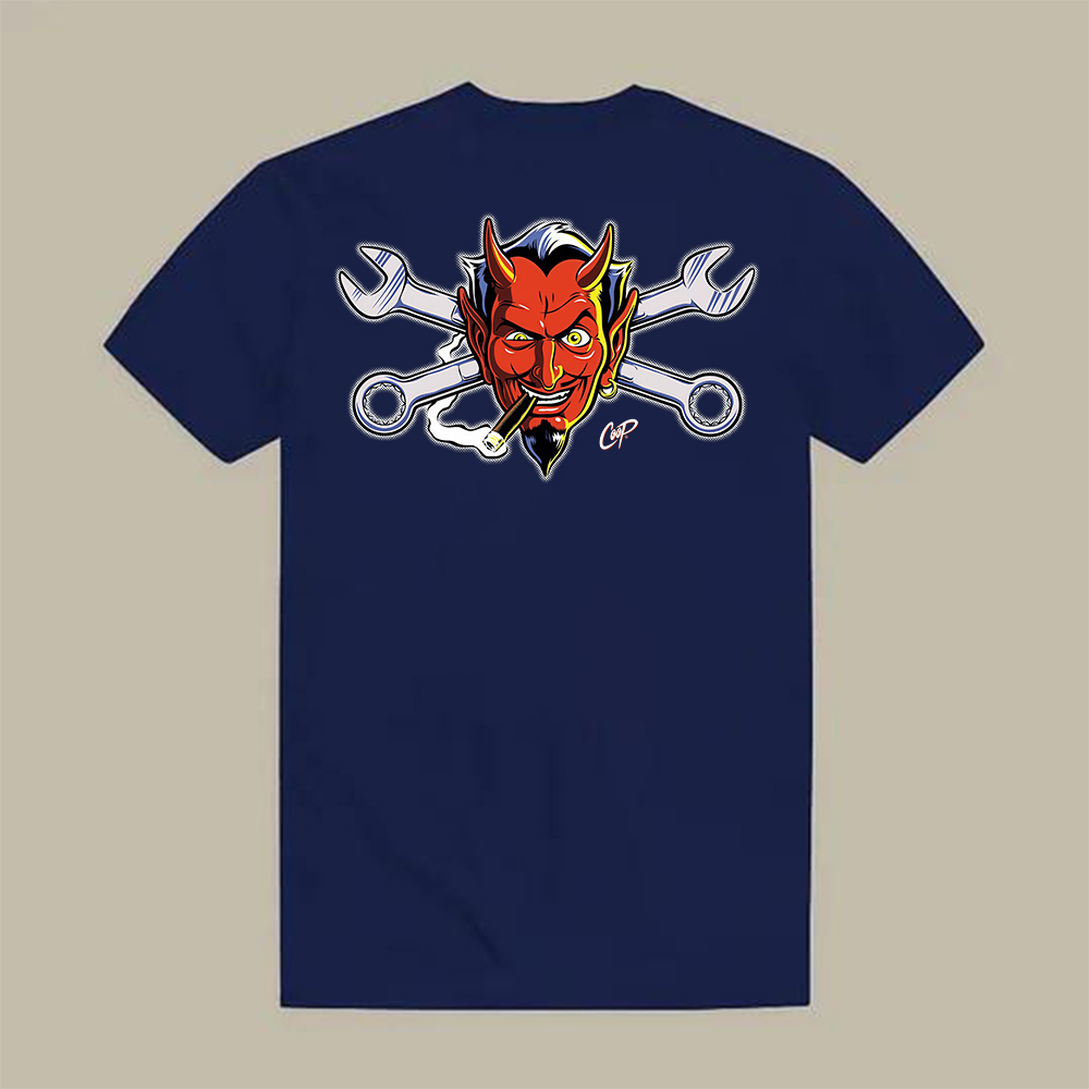 Devil & Wrenches Black Tee Printed Men's T-shirt