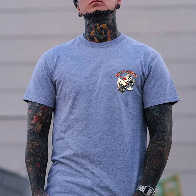 HOT RODDING Sexy Lady Black Print T-shirt