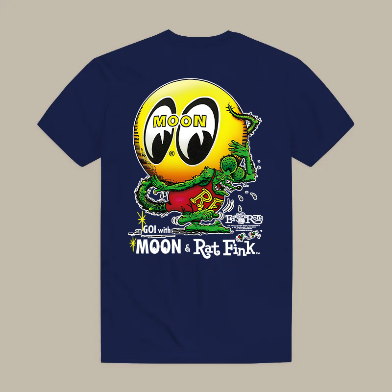 Go! With Moon & Rat Fink Printed Men's T-shirt