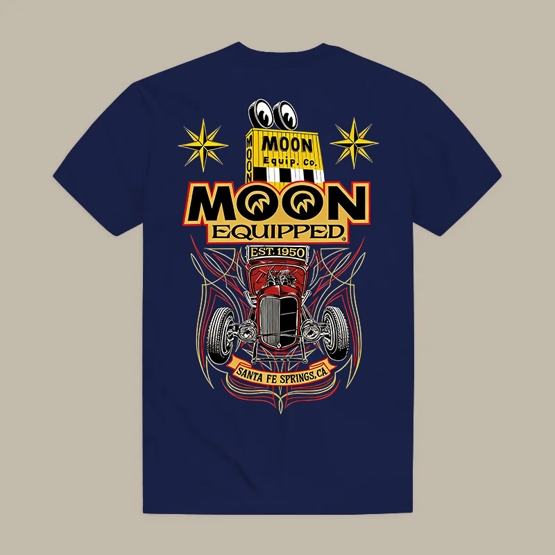 Moon Equipped Vintage Hot Rod Car Est 1950 Printed Men's T-shirt