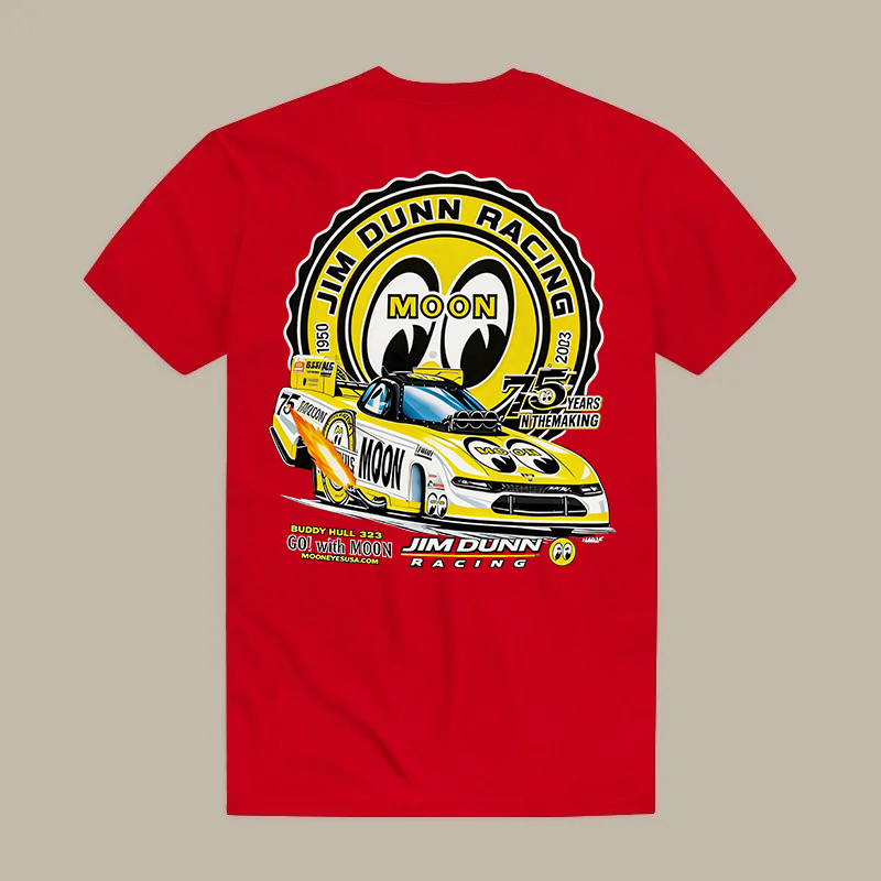 Jim Dunn Racing Moon 1950 2025 75 Years In The Making Printed Men's T-shirt