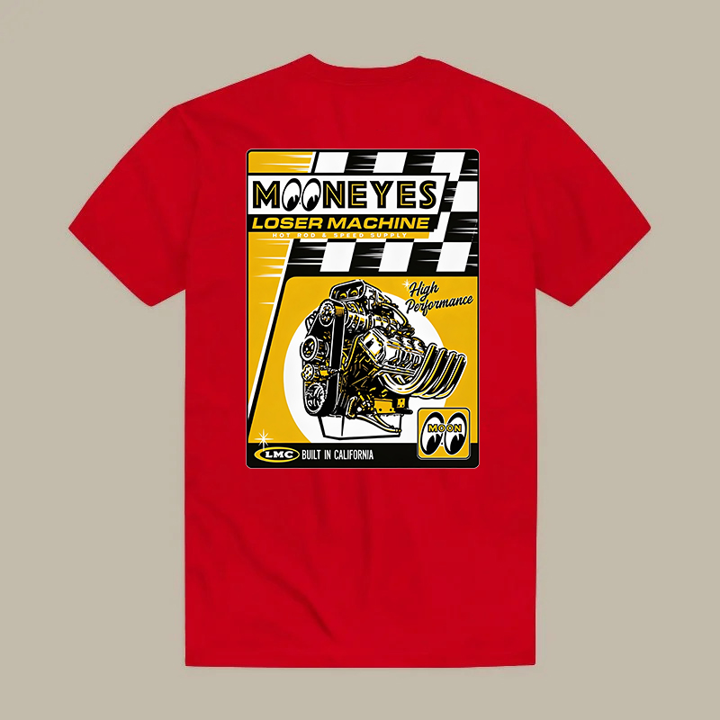 High Performance Mooneyes Loser Machine Hot Rod & Speed Supply Printed Men's T-shirt