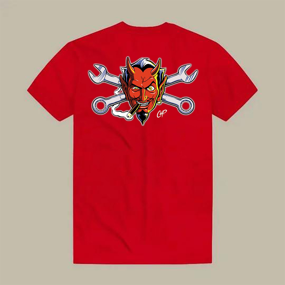 Devil & Wrenches Black Tee Printed Men's T-shirt