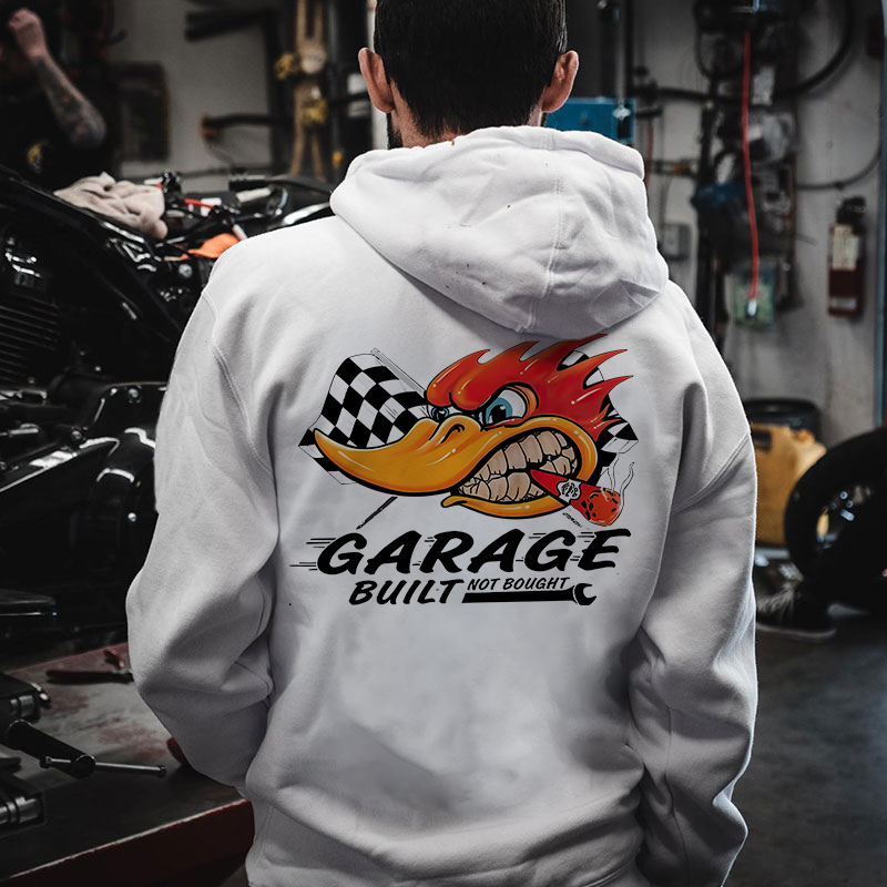 GARAGE BUILT FOR BOUGHT Hot Rod Bird Print Men's Hoodie