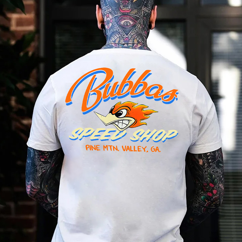 BUBBAS SPEED SHOP Hot Rod Bird Print Men's T-shirt