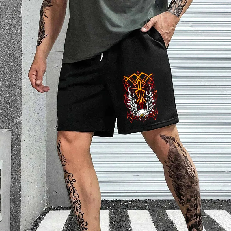 Eye Of Cthulhu Phantom Pinstripe Print Men's Shorts