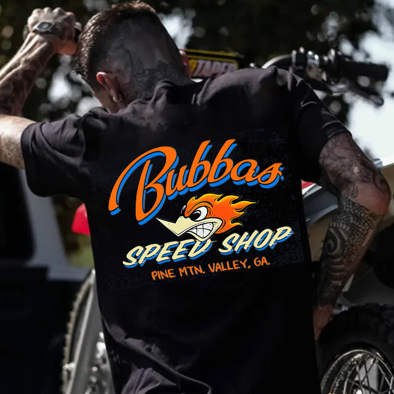 BUBBAS SPEED SHOP Hot Rod Bird Print Men's T-shirt