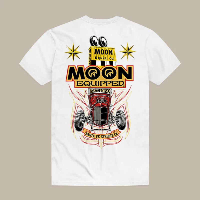 Moon Equipped Vintage Hot Rod Car Est 1950 Printed Men's T-shirt