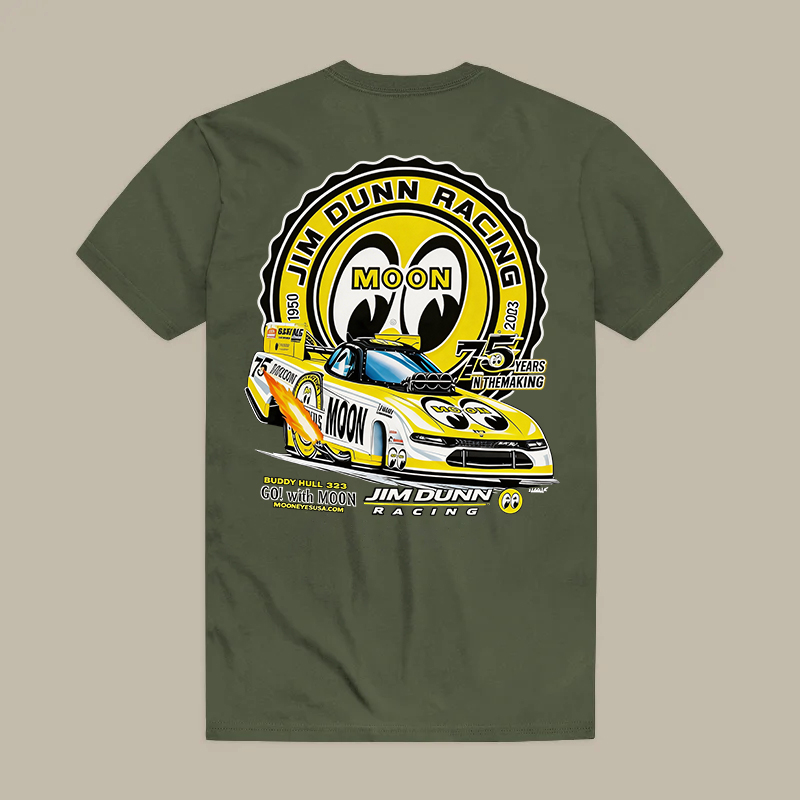 Jim Dunn Racing Moon 1950 2025 75 Years In The Making Printed Men's T-shirt