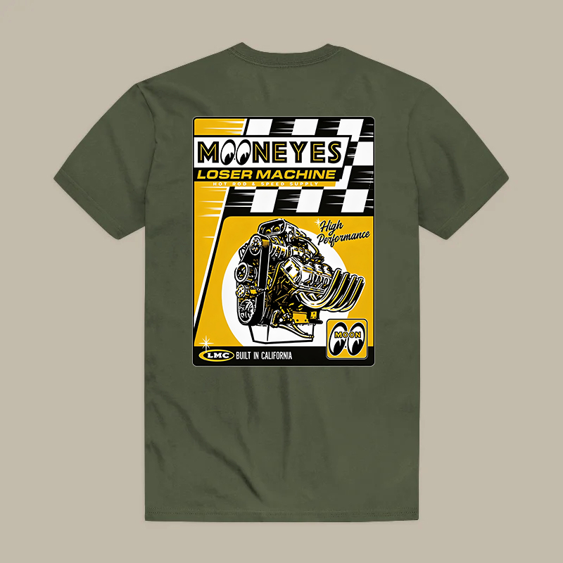 High Performance Mooneyes Loser Machine Hot Rod & Speed Supply Printed Men's T-shirt