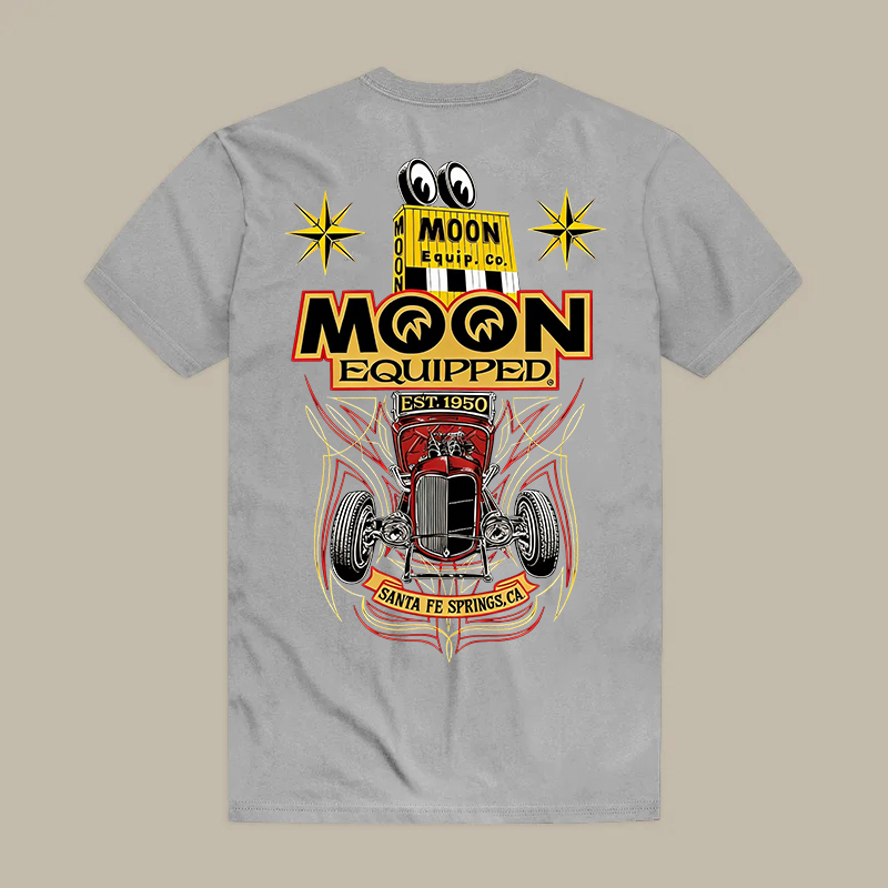 Moon Equipped Vintage Hot Rod Car Est 1950 Printed Men's T-shirt