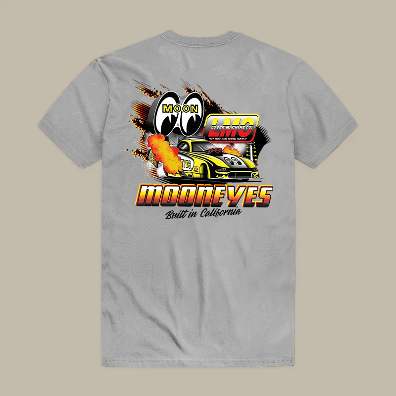 Lmc Loser Machine Co. Hot Rod And Speed Supply Mooneyes Built In California Printed Men's T-shirt