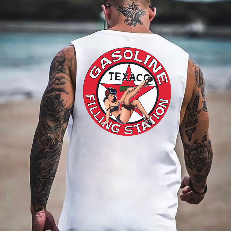 GASOLINE FILLING STATION Sexy Lady Print Men's Vest