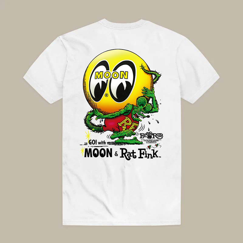 Go! With Moon & Rat Fink Printed Men's T-shirt