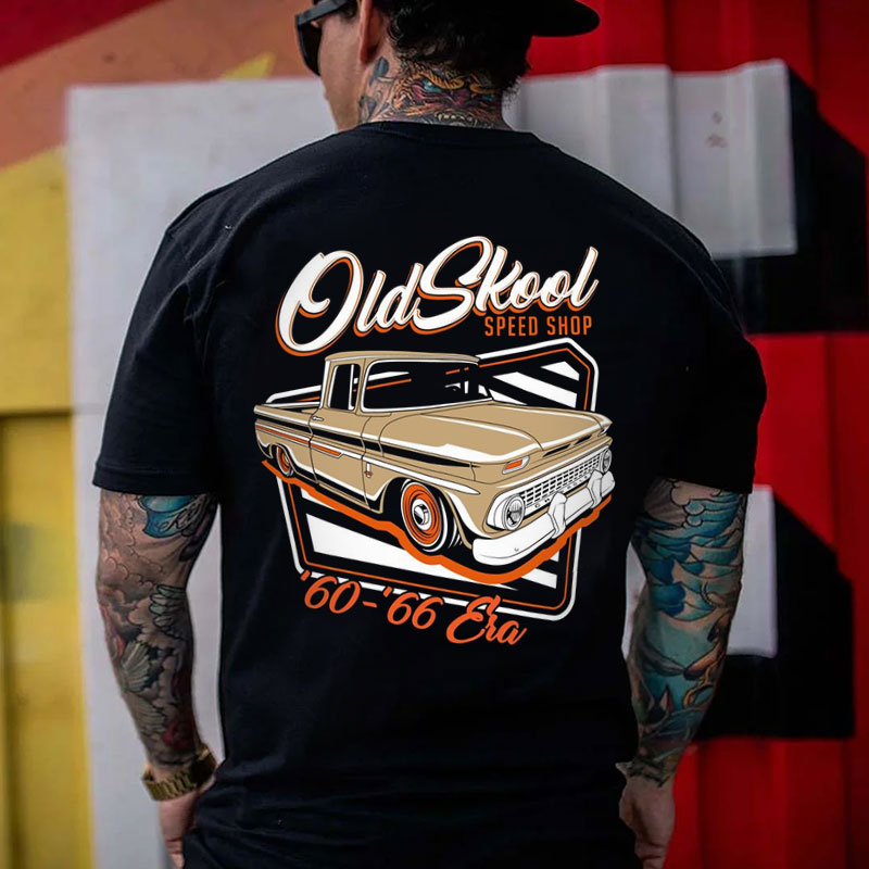 OLD SKOOL SPEED SHOP Classic Car Print Men's T-shirt