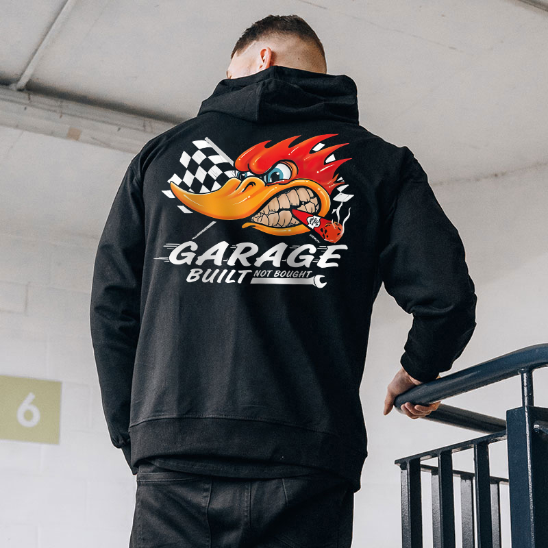 GARAGE BUILT FOR BOUGHT Hot Rod Bird Print Men's Hoodie