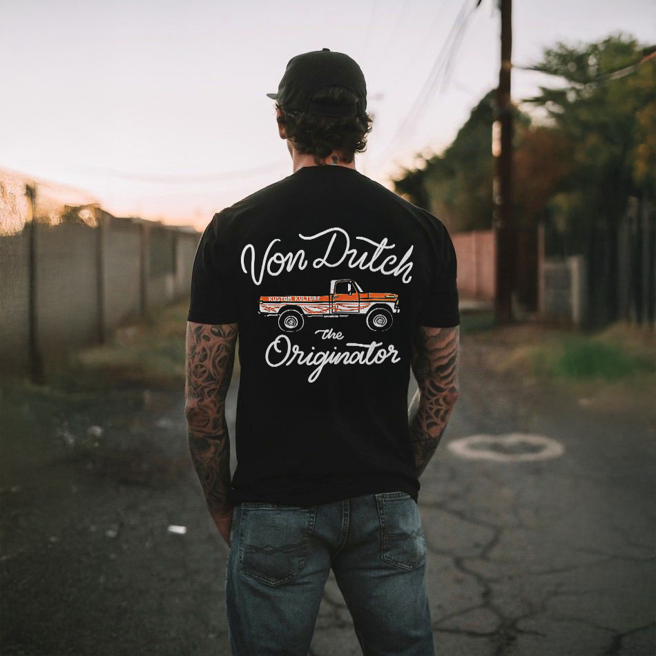 Von Dutch Kustom Kulture The Originator Truck Printed Men's T-shirt