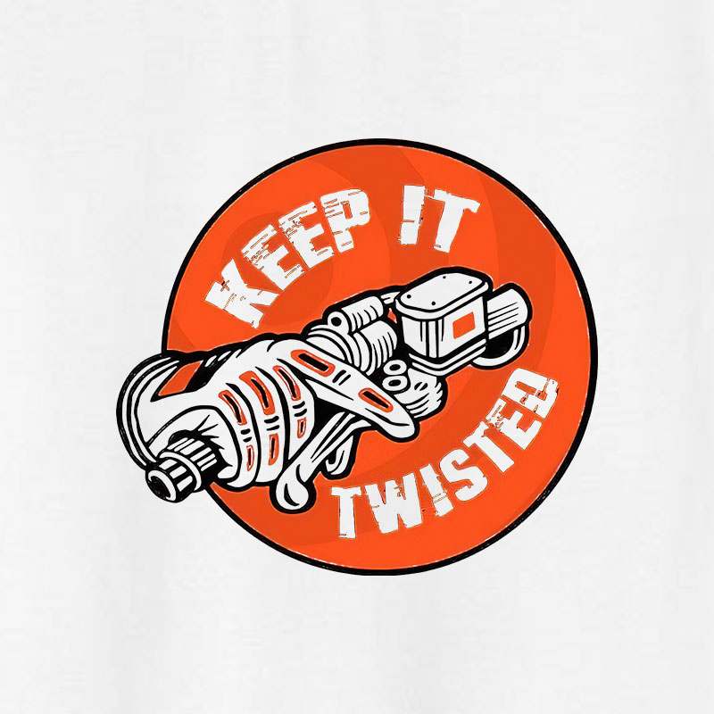KEEP IT TWISTED Motor Head Graphic Casual Print T-shirt