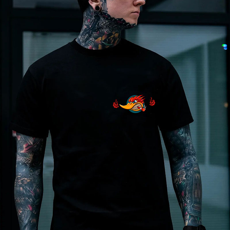 BAD CHOICES MAKE GOOD STORIES Hot Rod Bird Print Men's T-shirt