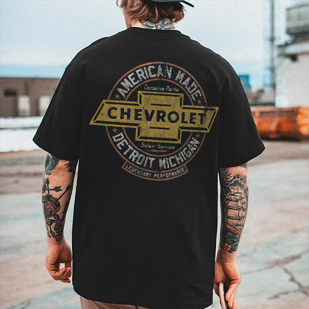 Chevrolet American Made Detroit Michigan Printed Men's T-shirt