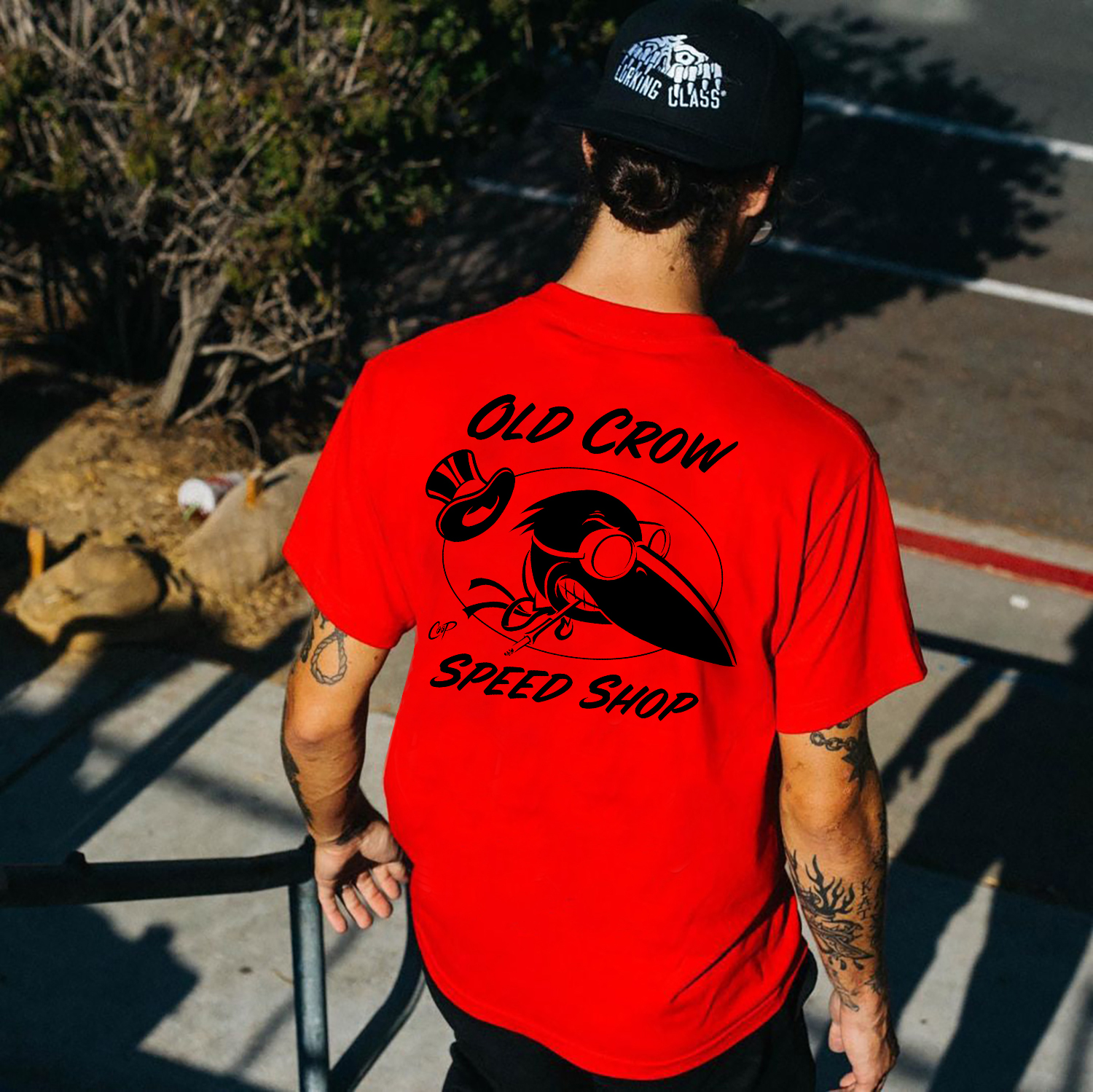 OLD CROW SPEED SHOP White Print T-Shirt