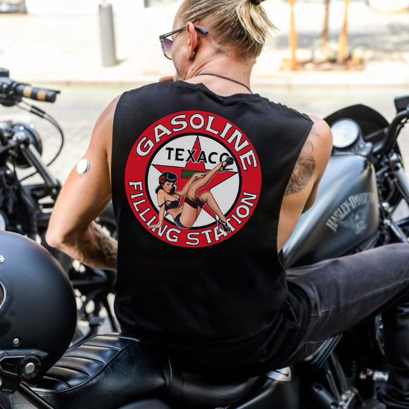 GASOLINE FILLING STATION Sexy Lady Print Men's Vest