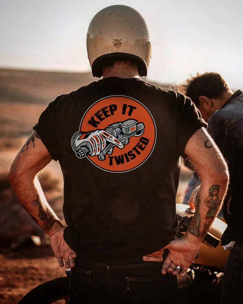 KEEP IT TWISTED Motor Head Graphic Casual Print T-shirt