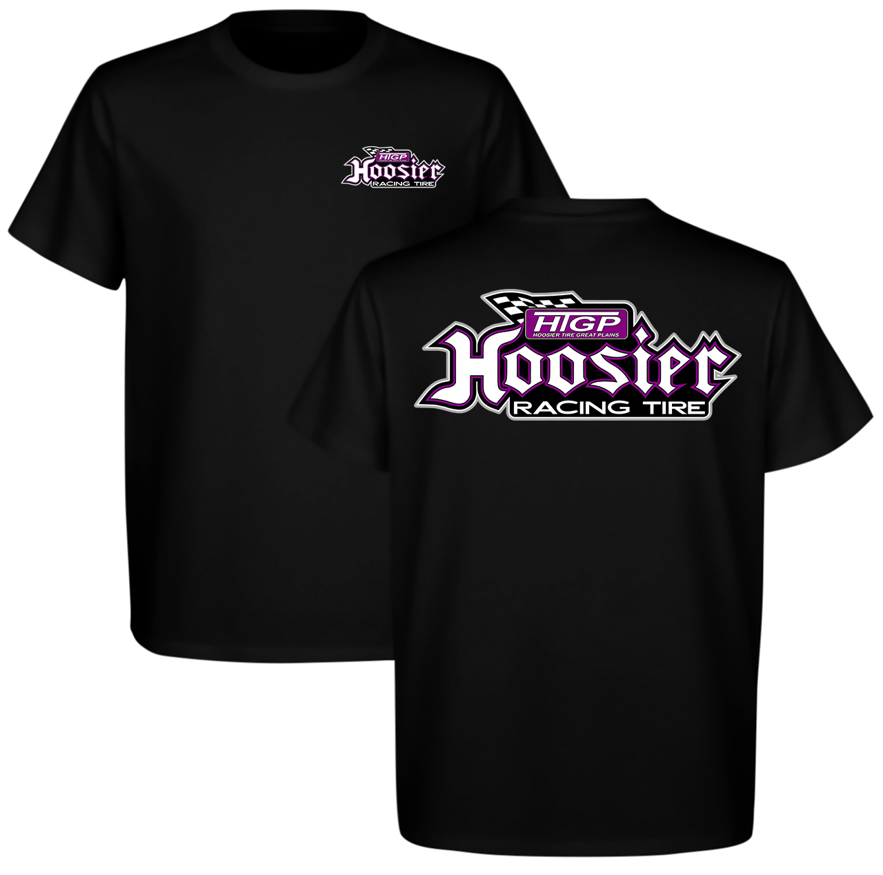 Hoosier Racing Tire HIGP Checkered Flag Graphic Printed Men's T-shirt