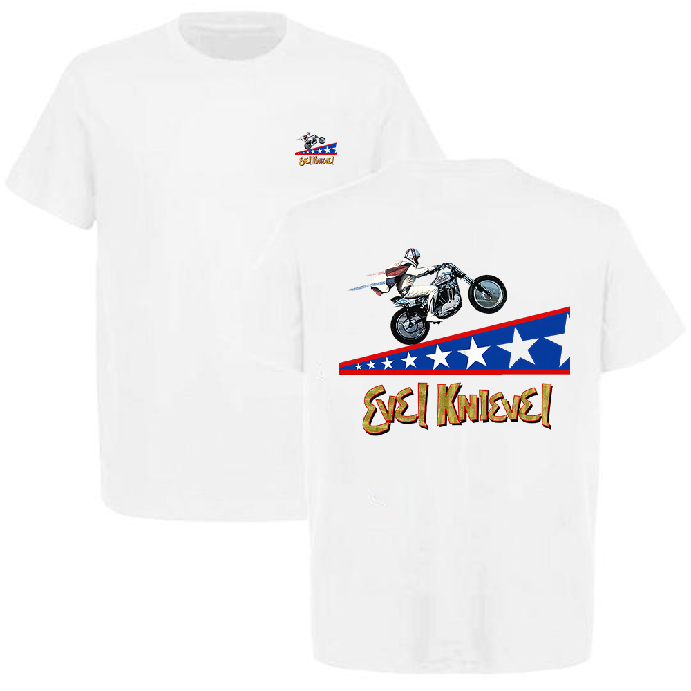 Evel Knievel Ramp Stunt Printed Men's T-shirt