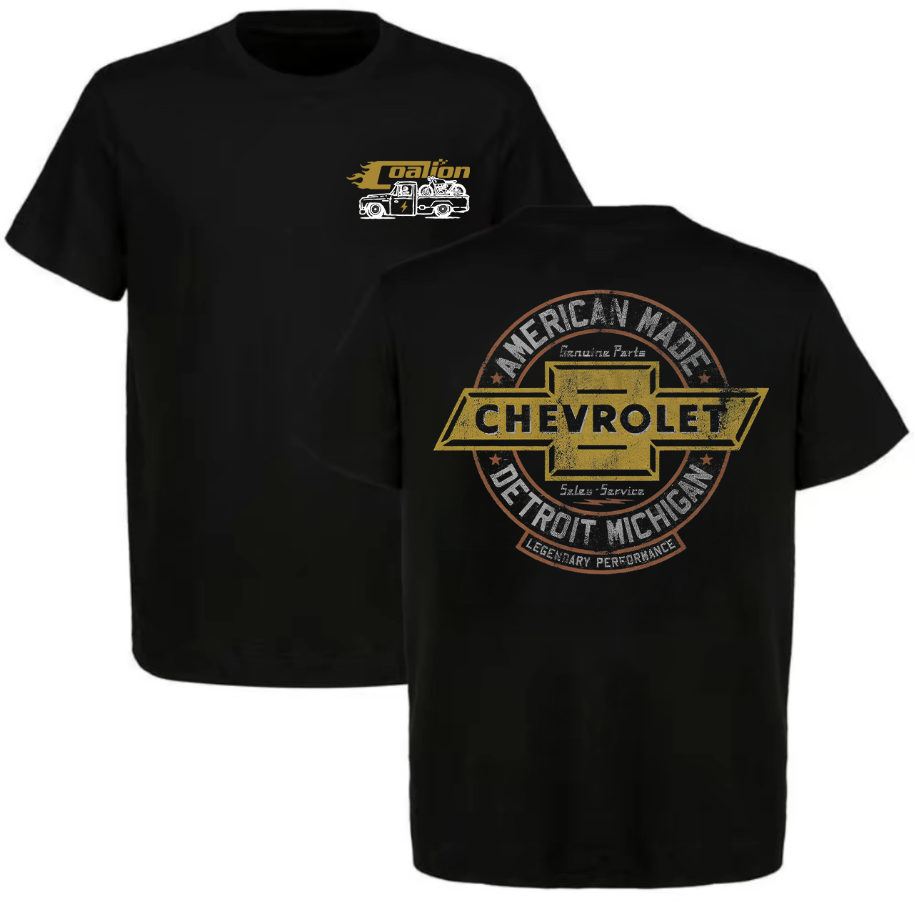 Chevrolet American Made Detroit Michigan Printed Men's T-shirt