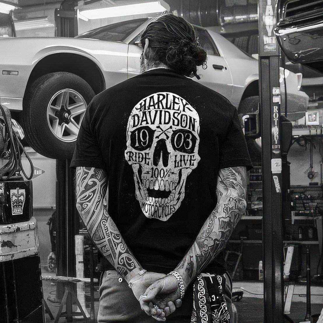 Harley Davidson Printed Men's T-shirt