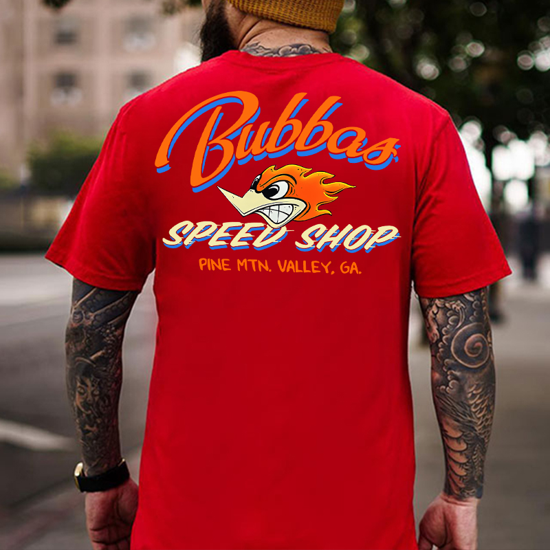 BUBBAS SPEED SHOP Hot Rod Bird Print Men's T-shirt
