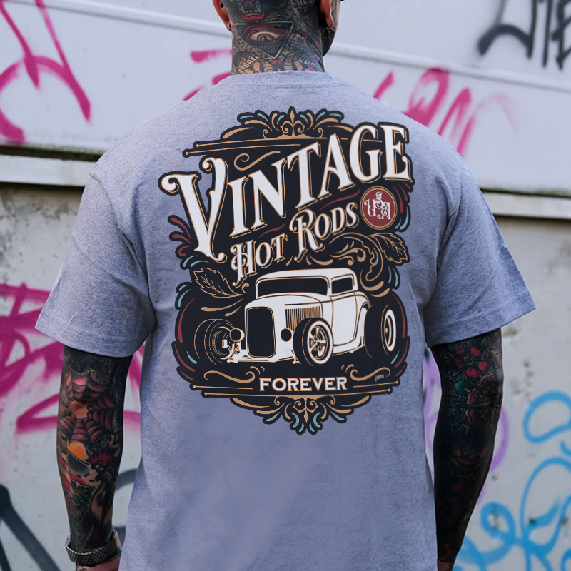 VINTAGE HOT ROD Classic Car Print Men's T-shirt