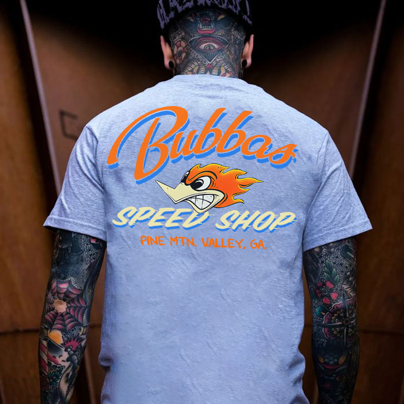 BUBBAS SPEED SHOP Hot Rod Bird Print Men's T-shirt