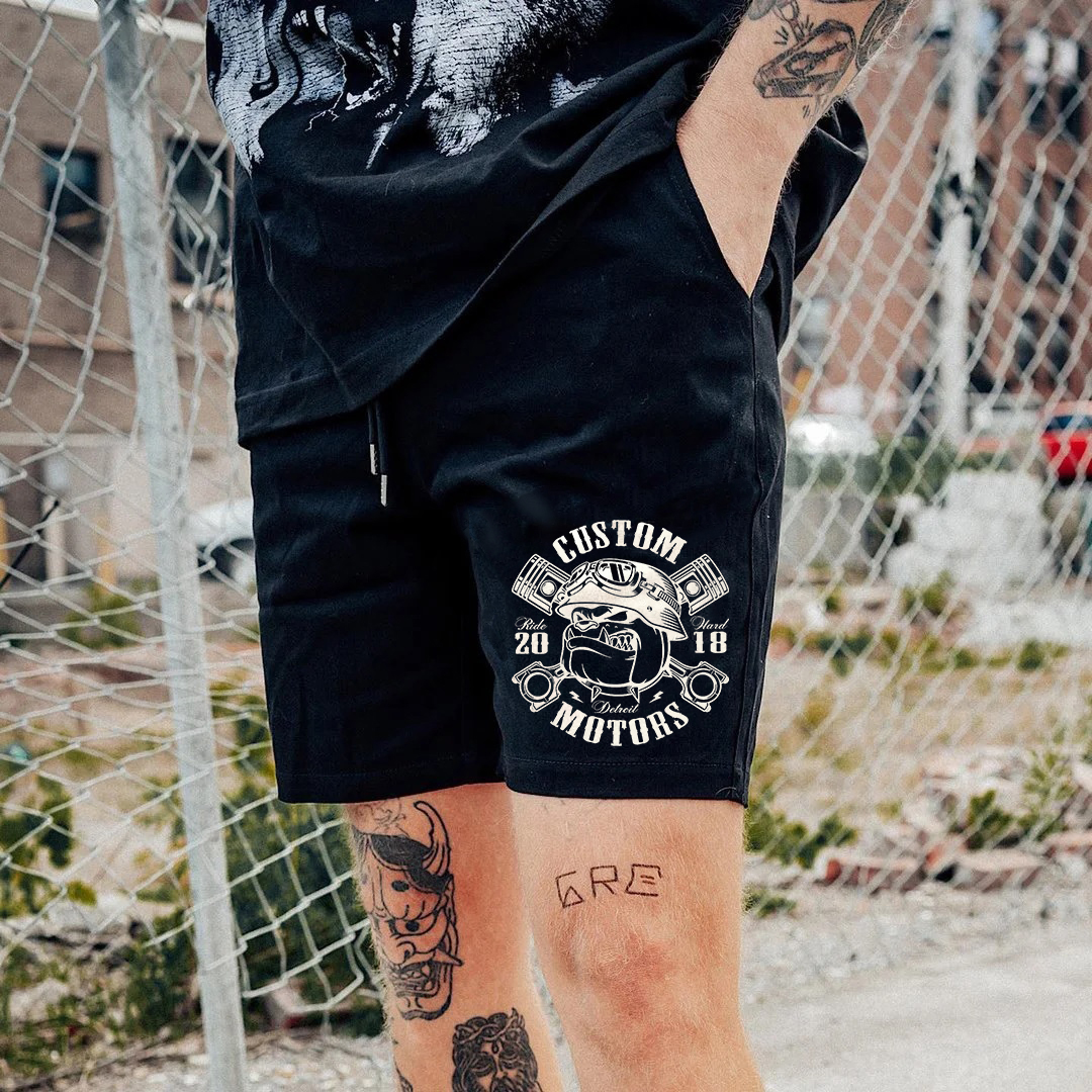 CUSTOM MOTORS Hound Print Men's Shorts