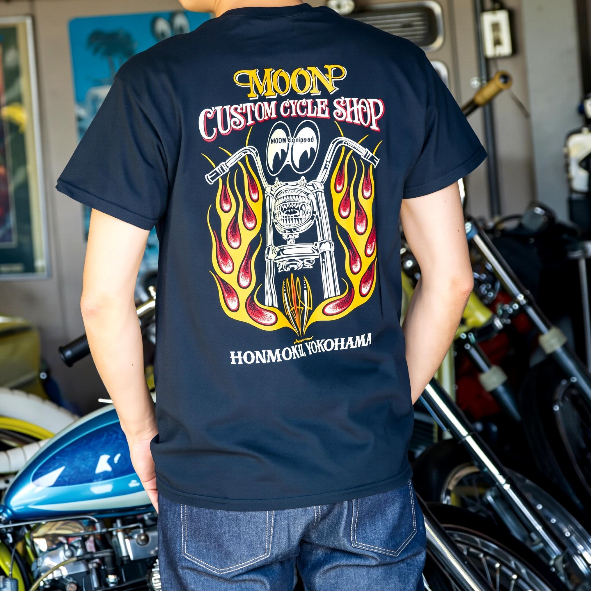 Moon Custom Cycle Shop. Santa Fe Springs, California Printed Men's T-shirt