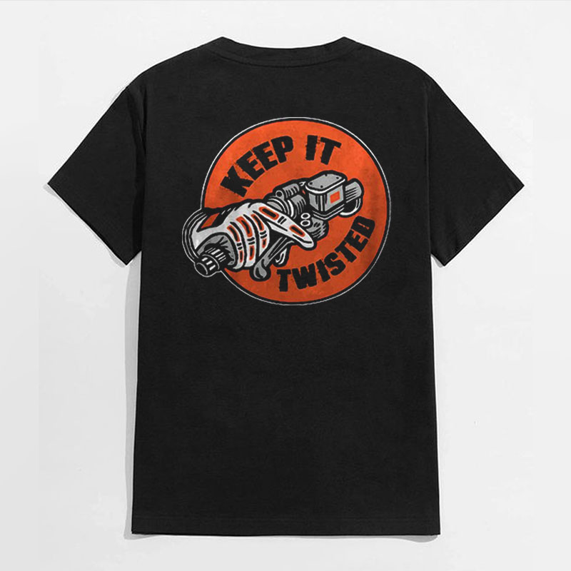 KEEP IT TWISTED Motor Head Graphic Casual Print T-shirt