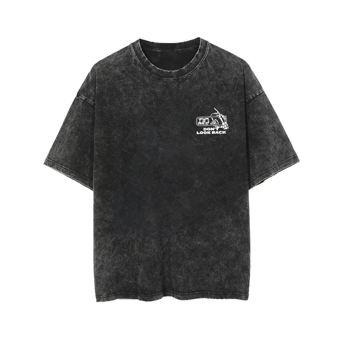 HOT ROD GARAGE White Print Washed T-shirt