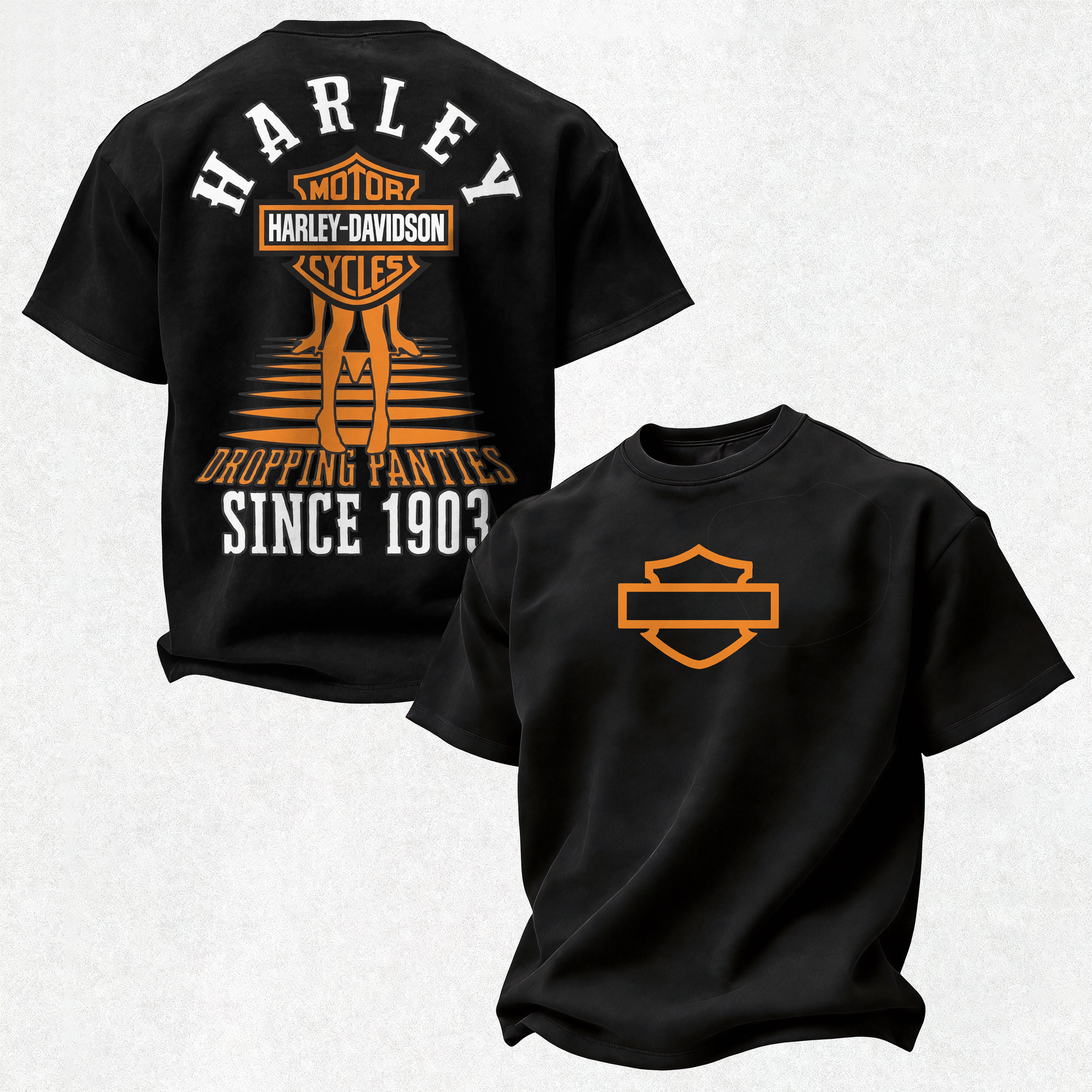 Harley Motor Harley-Davidson Cycles Dropping Panties Since 1903 Printed Men's T-shirt