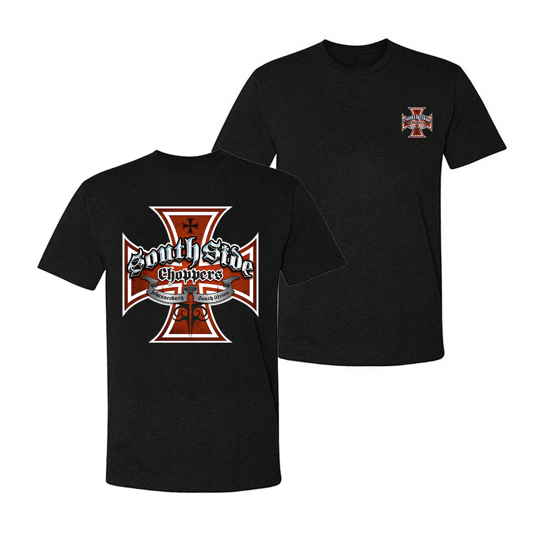South Side Choppers Iron Cross Loners United Printed Men's T-shirt