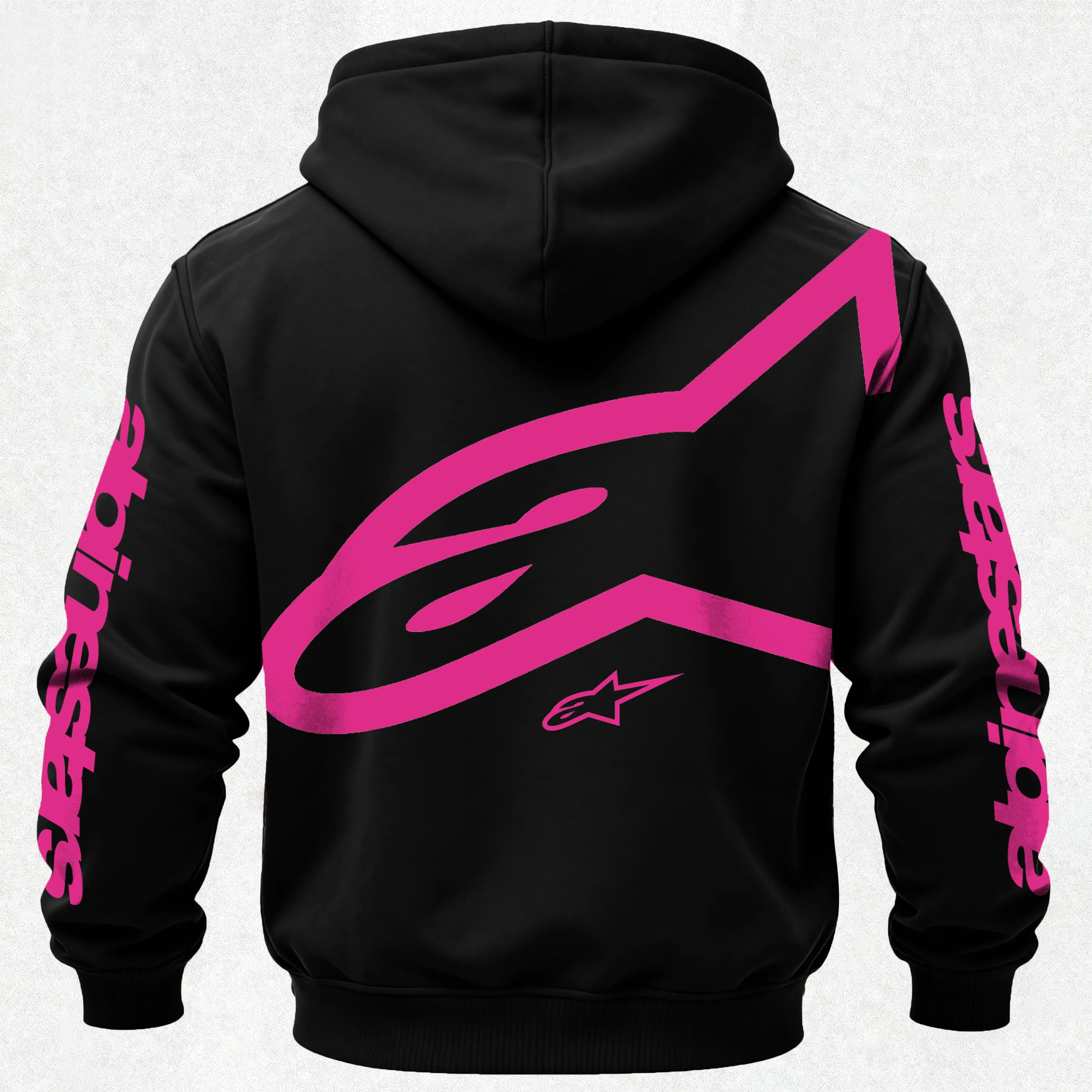 Alpinestars Pink Large Logo Printed Men's Hoodie