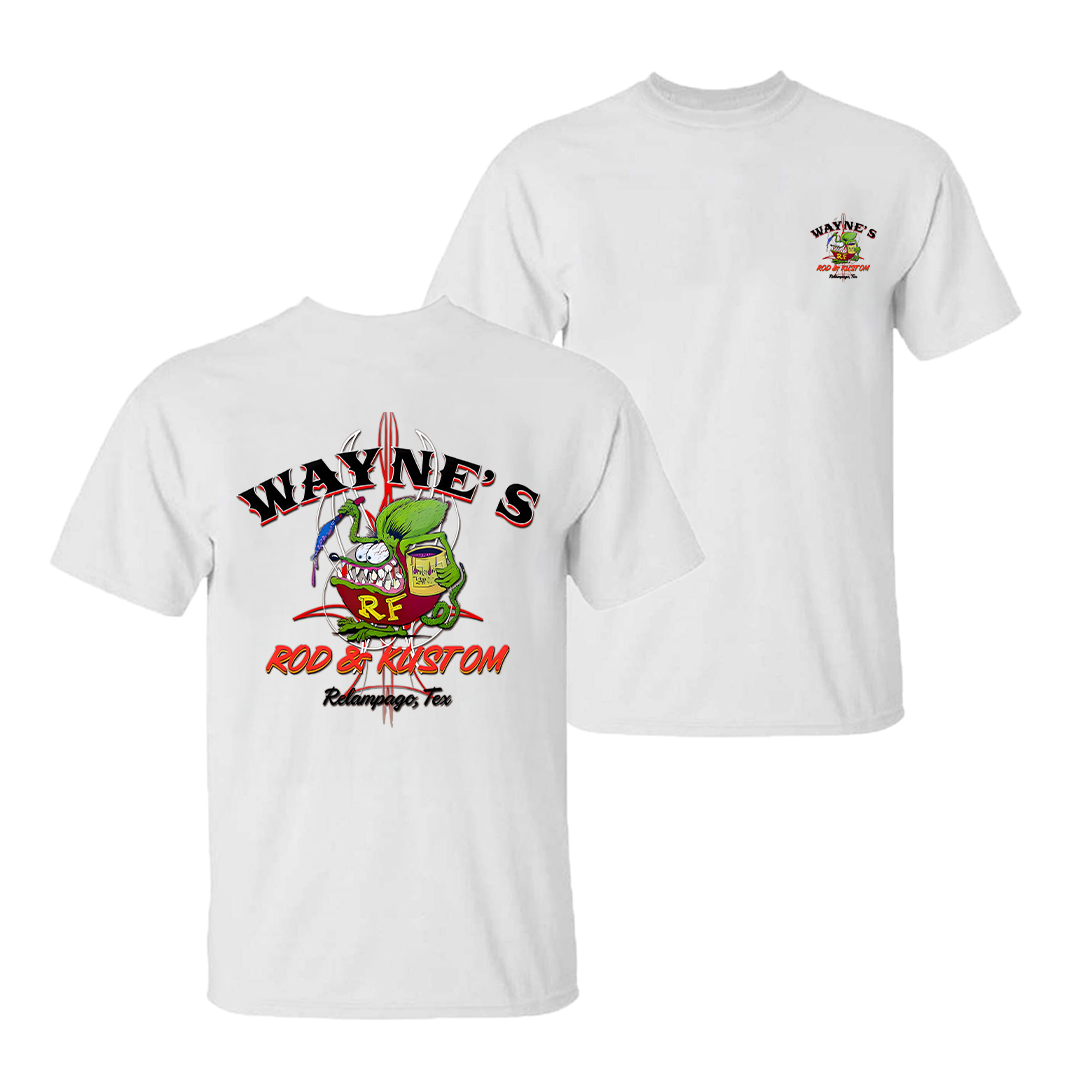 Wayne's Rod & Kustom Rat Fink Relampago Tex Printed Men's T-shirt