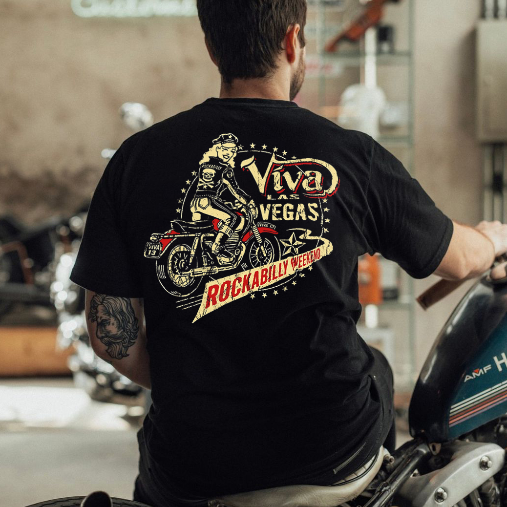 Viva Las Vegas Rockabilly Weekend Printed Men's T-shirt